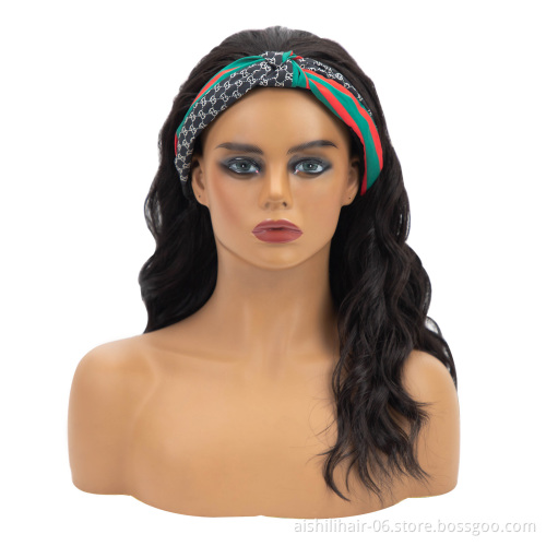 headbands hair wig for women good quality fibre synthetic hair with headband